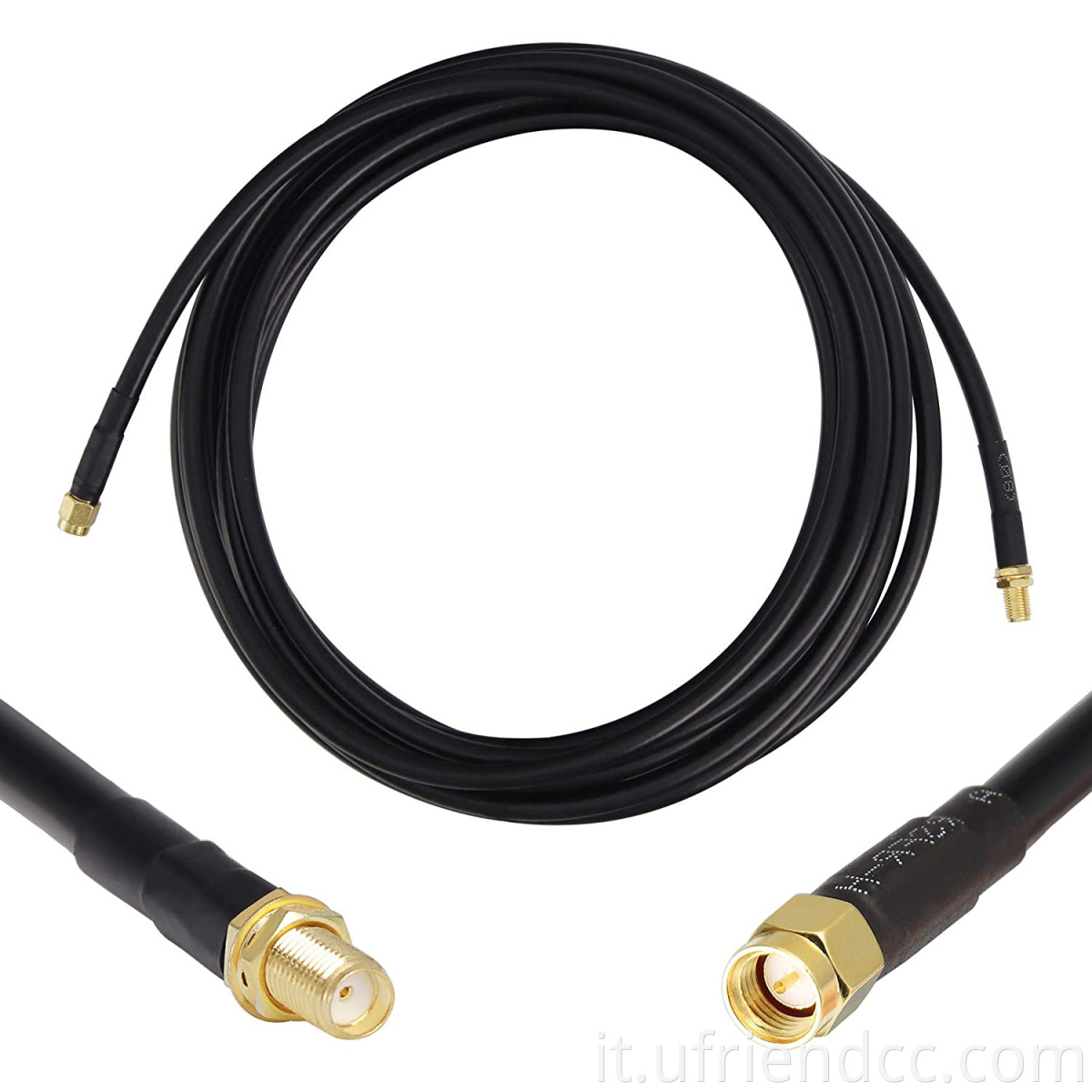 Custom RG174 Connettore maschile a femmina RF Antenna WiFi Cavi di estensione coassiale